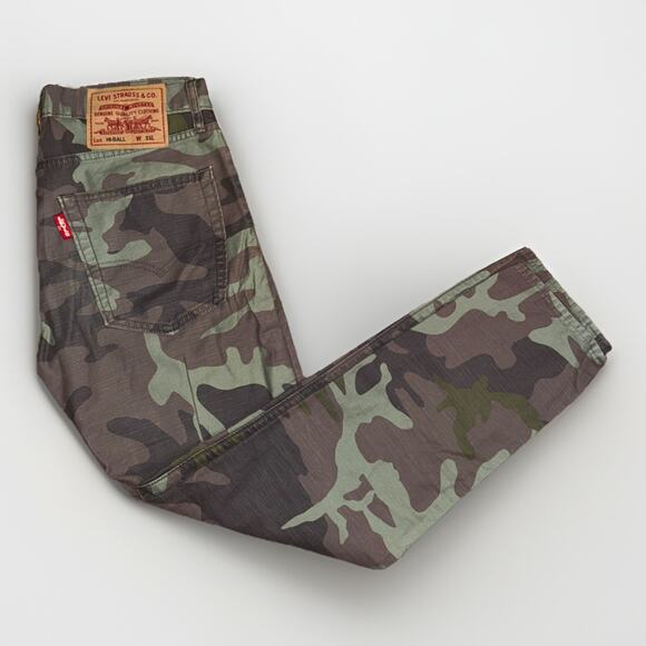 Levi’s Hi-Ball Camo Pants 32x31 Slim Fit Military Green - Picture 1 of 8